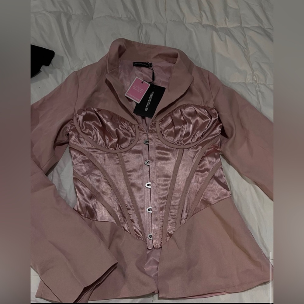Pretty little thing corset blazer style top new with tags